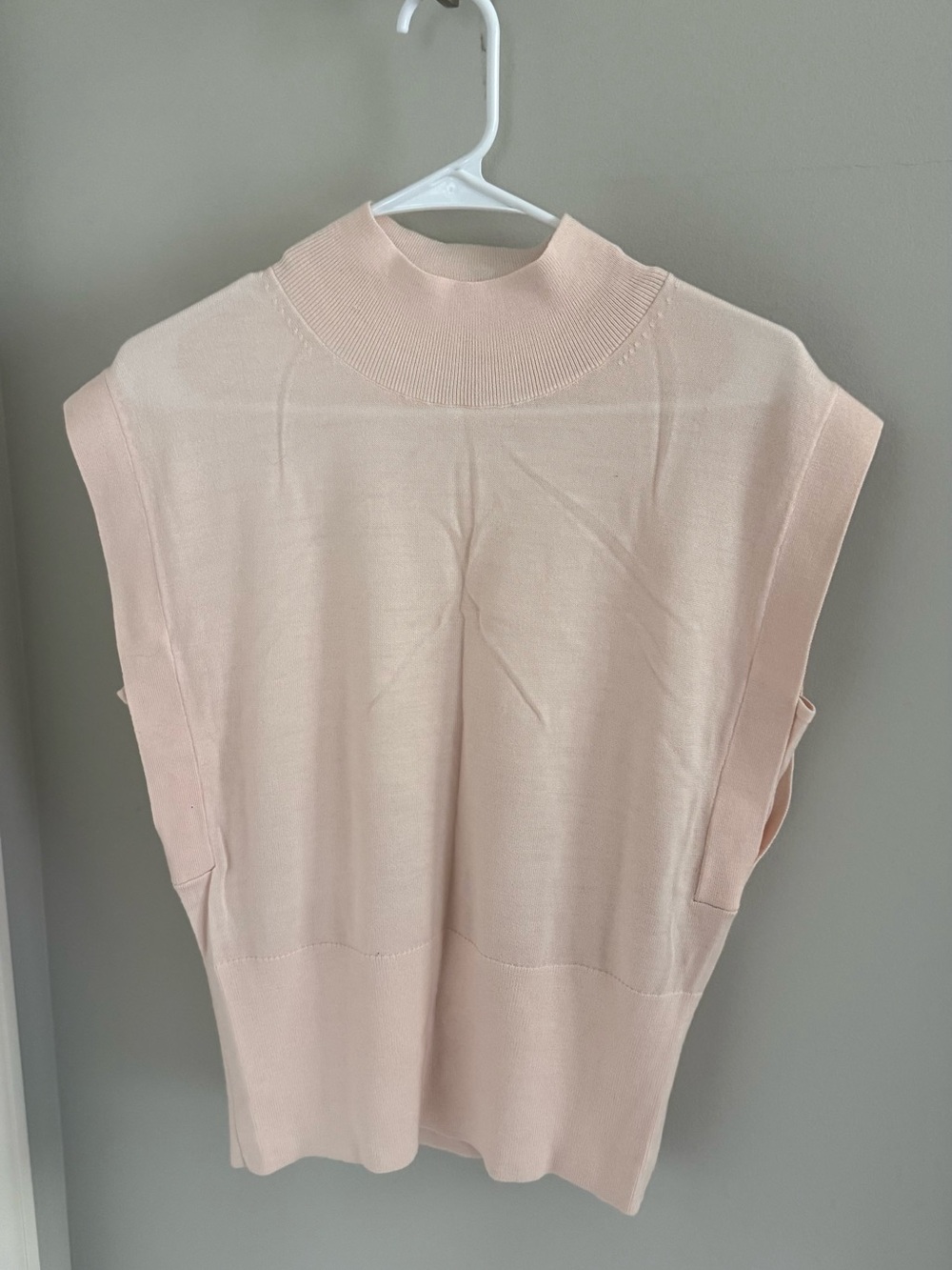 Banana Republic Mock Neck Knit Top - Light Blush Pink